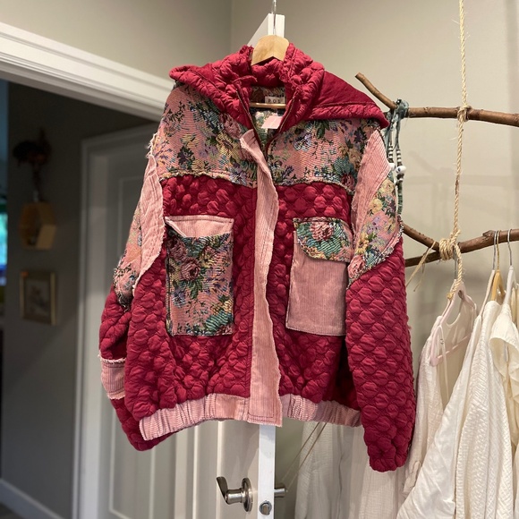 NWT POL Quilted Mix fabric Jacket - Oversized - Picture 3 of 10